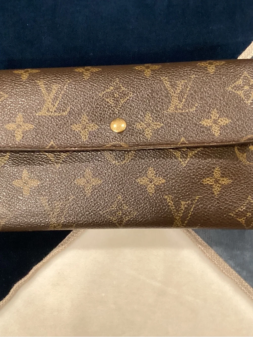 Louis Vuitton Monogram Canvas Continental Wallet in Brown/Gold Hardware